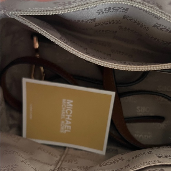 Michael Kors Tan Studded Satchel